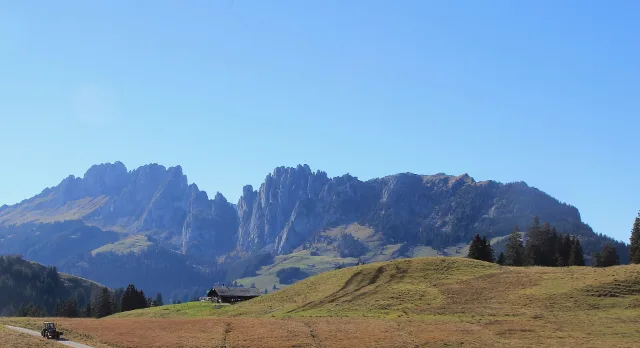 Die Gastlosen, vom Jaunpass aus gesehen.