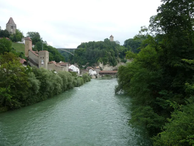 Die Saane in Freiburg.