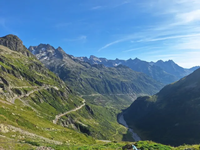 Die Kehren der Sustenpassstrasse.